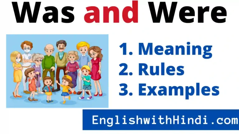 Use of Was Were in Hindi 50+ Examples, Rules & Exercises